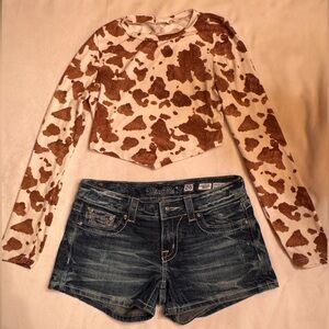 Miss Me Blue Jean Shorts